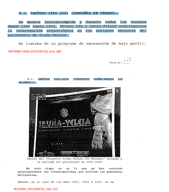 Cartel del Proyecto Iruña Veleia III milenio con explicaciones