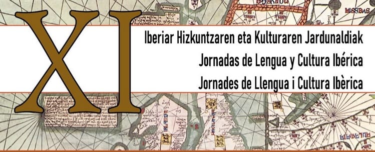 Cartel principal de las XI Jornadas de Lengua y Cultura Ibérica 2025 (Salduie, Zaragoza)